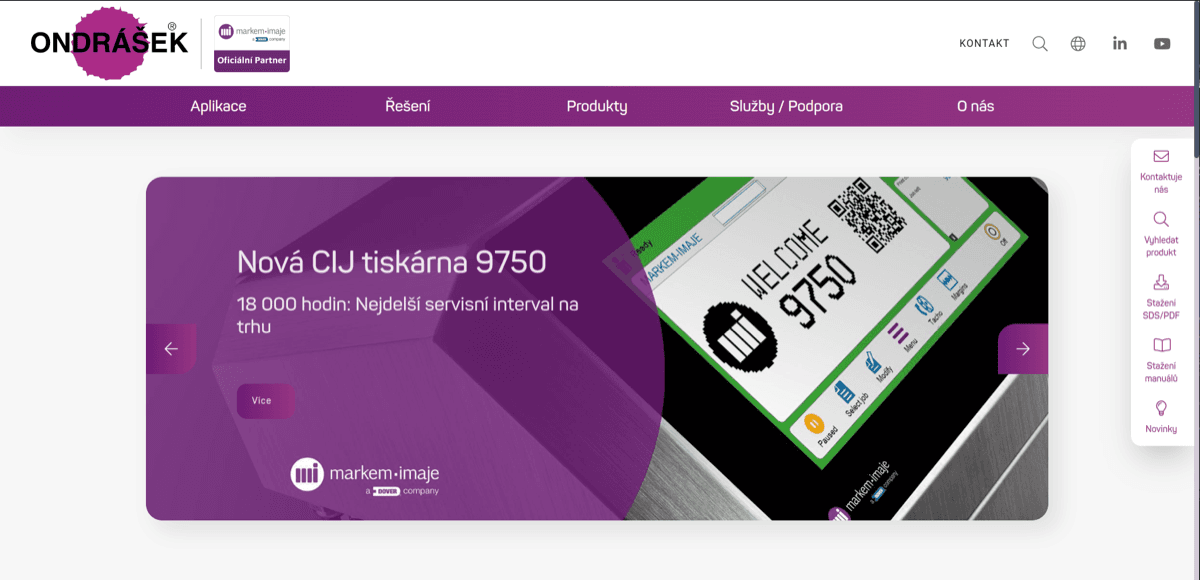 Ondrášek website preview